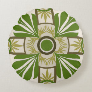 Coussins Ronds Motif Non-Embelli I de paume