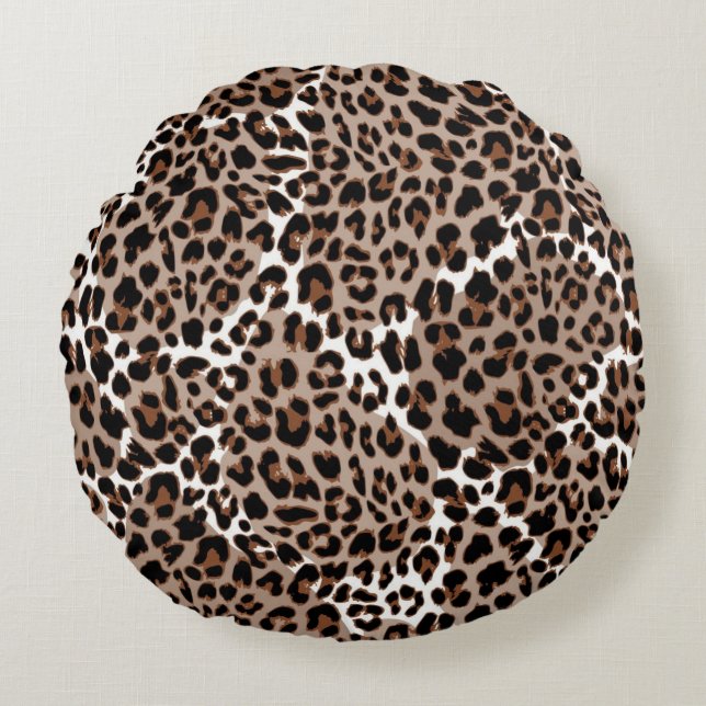 Coussins Ronds motif poster de animal (Devant)