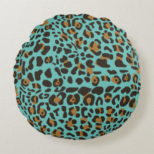 Coussins Ronds Motif Poster de animal Leopard Jaguar