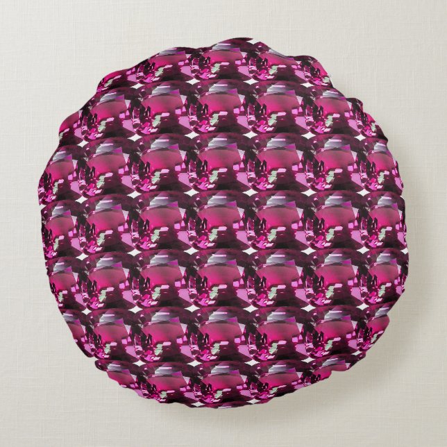 Coussins Ronds Motif pourpre (Dos)