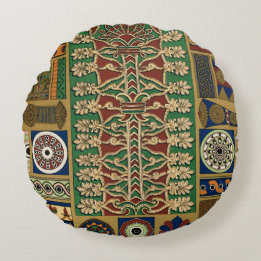 Coussins Ronds Motif rétro assyrien
