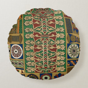 Coussins Ronds Motif rétro assyrien