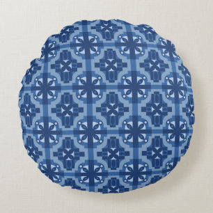 Coussins Ronds Motif sans couture 2 de motifs marocains ethniques