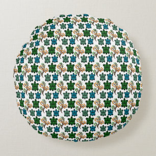 Coussins Ronds Motif sans couture de tortue mignonne Répétition