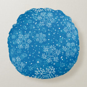 Coussins Ronds Motif Snowflake