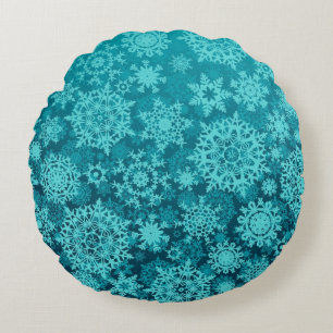 Coussins Ronds Motif Snowflake