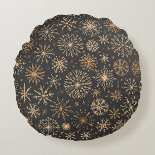 Coussins Ronds Motif Snowflake