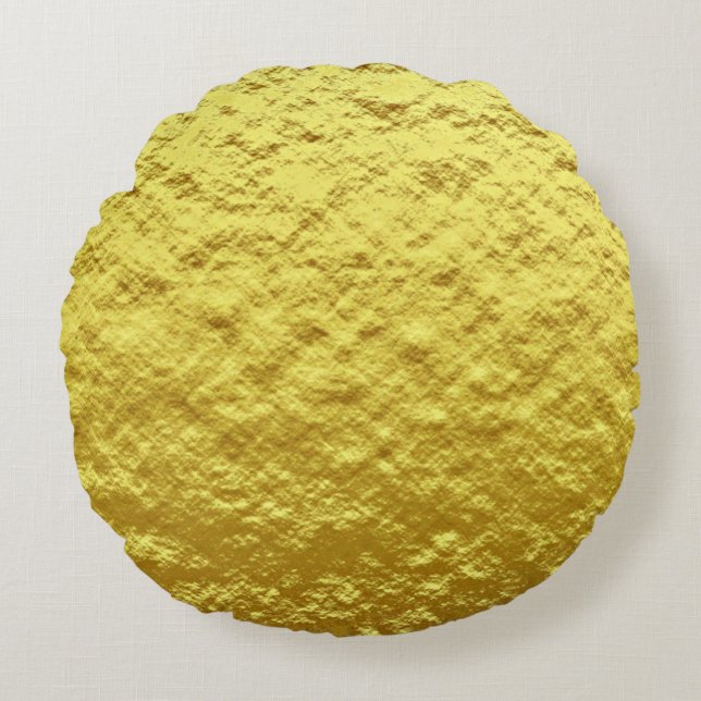 Coussins Ronds Motif tendance de fausse texture rugueuse feuille  (Devant)