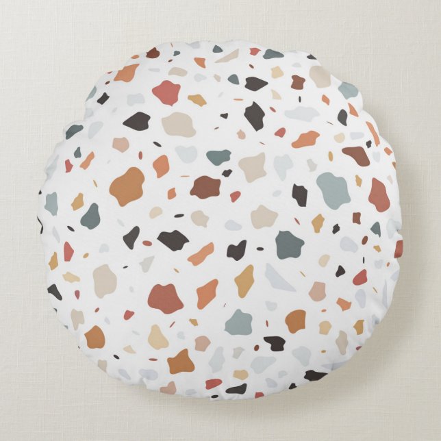 Coussins Ronds Motif Terrazzo (Devant)