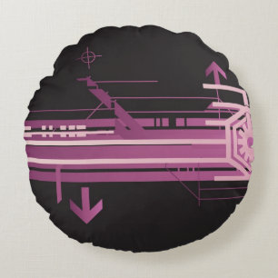 Coussins Ronds Motif tramé technique