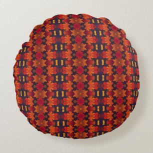 Coussins Ronds Motif vibrant de feuilles d'automne