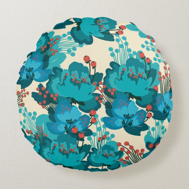 Coussins Ronds Motif vintage (Devant)