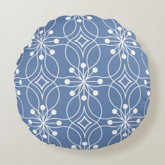 Coussins Ronds Motif Vintage géométrique Lignes ondulées