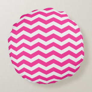 Coussins ronds Motifs rose Chevron