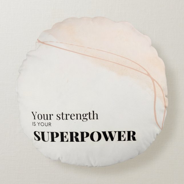 Coussins Ronds Motivational Quote round Pillow (Devant)