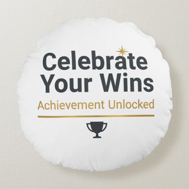 Coussins Ronds Motivational Success Gift  (Devant)