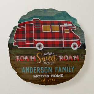 Coussins Ronds Motorhome rv Camper Travel Van Rustic Personalized