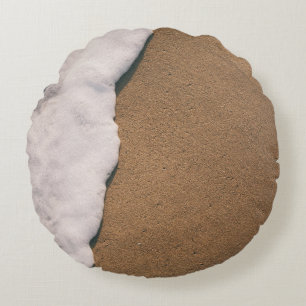 Coussins Ronds Mousse de mer sur sable