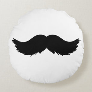 Coussins Ronds Moustache noire furtive