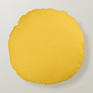 Coussins Ronds Moutarde jaune uni jaune couleur simple