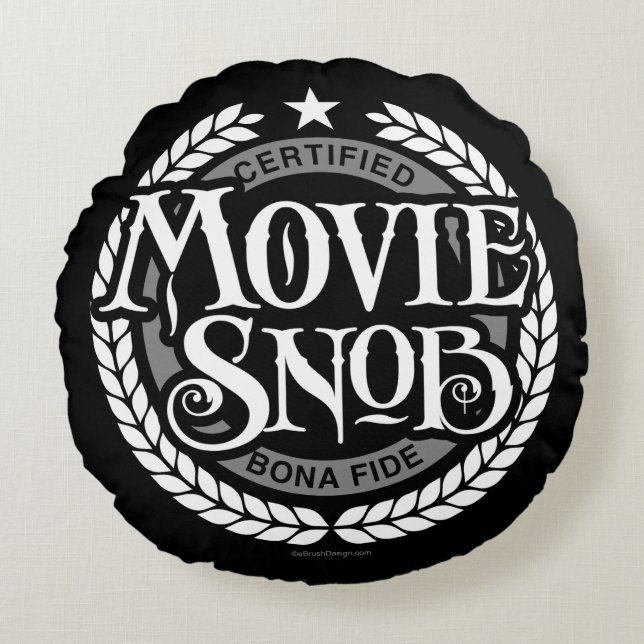 Coussins Ronds Movie Snob - amusant amoureux du cinéma (Devant)