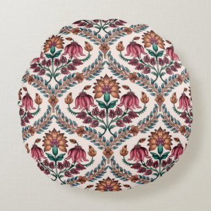 Coussins Ronds Mughalart traditionnel sans joint, motif, floral,