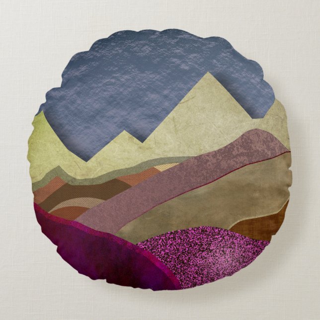 Coussins Ronds Mulberry Mountains (Devant)
