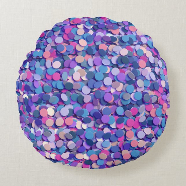 Coussins Ronds Multicolor Confetti (Devant)