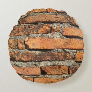 Coussins Ronds Mur en briques antique