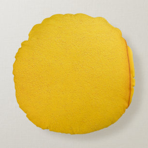 Coussins Ronds Mur jaune peint