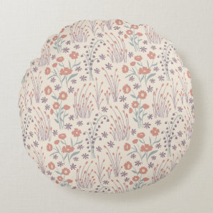 Coussins Ronds Murmures de fleurs sauvages printanières