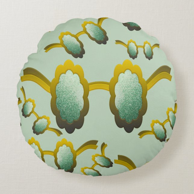 Coussins Ronds My Polarized Glasses are Ready Pattern (Devant)