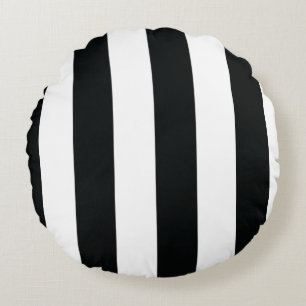Coussins Ronds Mydeas Bandes larges noires et blanches