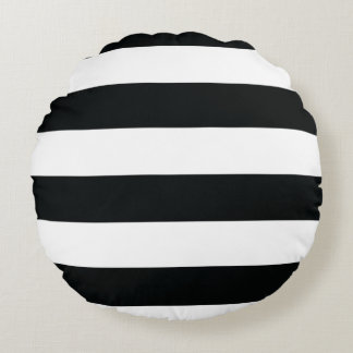 Coussins Ronds Mydeas | Bandes larges noires et blanches