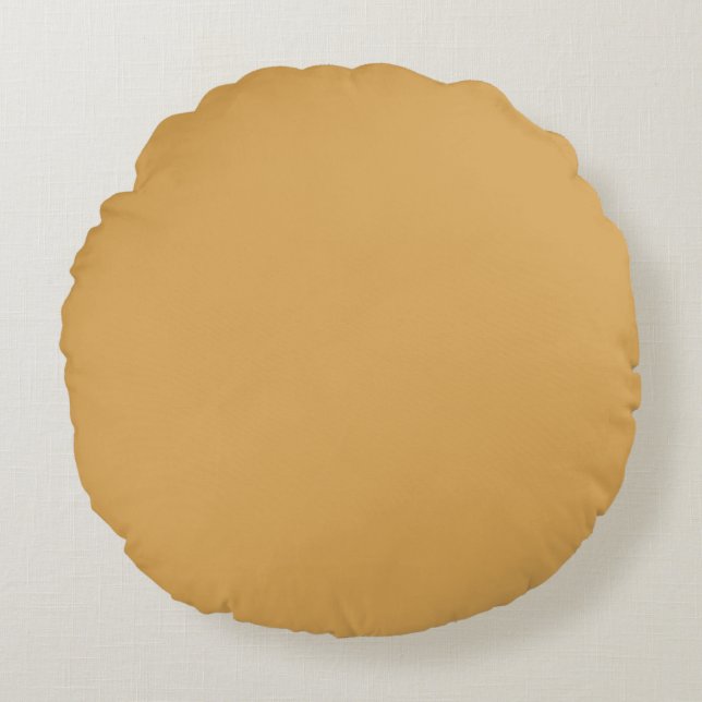 Coussins Ronds Mydeas | Couleur solide de melon doux (Devant)