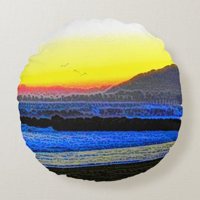 Coussins Ronds Mystic Sunset  (Devant)