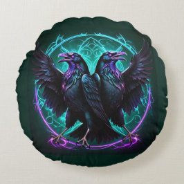 Coussins Ronds Mystique Ravens Vert foncé
