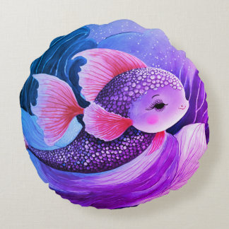 Coussins Ronds Nage de poissons