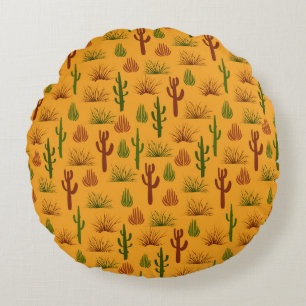Coussins Ronds Nature sauvage Cactus Bushes Motif