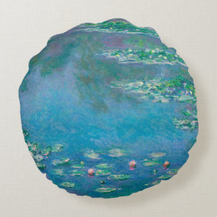 Coussins Ronds Nénuphars de Claude Monet Fine Art Painting