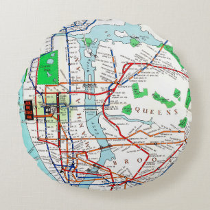 Coussins Ronds New York : Souterrain Map, 1940