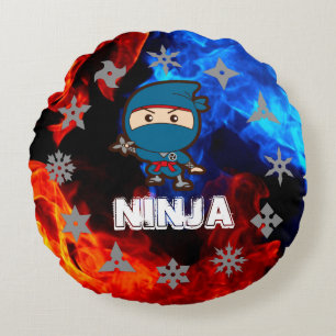 Coussins Ronds Ninja Boy