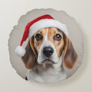 Coussins Ronds Noël beagle