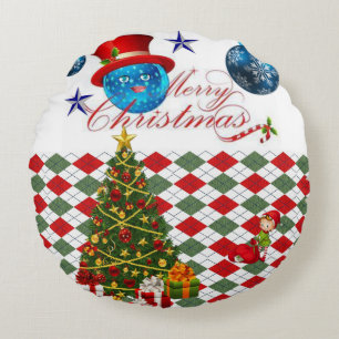 Coussins Ronds Noël Coussin, Joyeux Noël