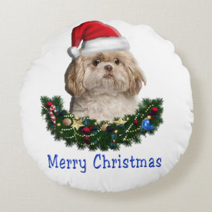 Coussins Ronds Noël des animaux