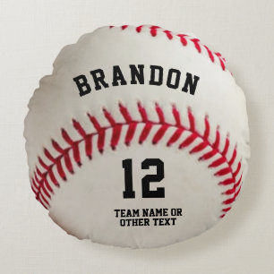 Coussins Ronds Nom du joueur de baseball Numéro personnalisé