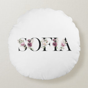 Coussins Ronds Nom Sofia.Mon nom est Sofia.