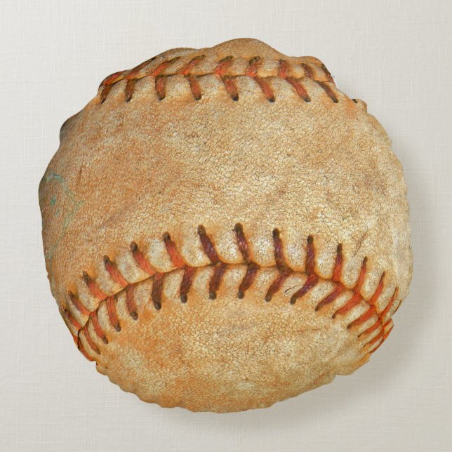 Coussins Ronds nombre Bal de baseball blanc (Dos)