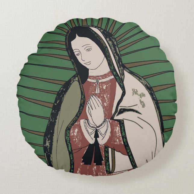 Coussins Ronds notre dame de guadalupe (Devant)