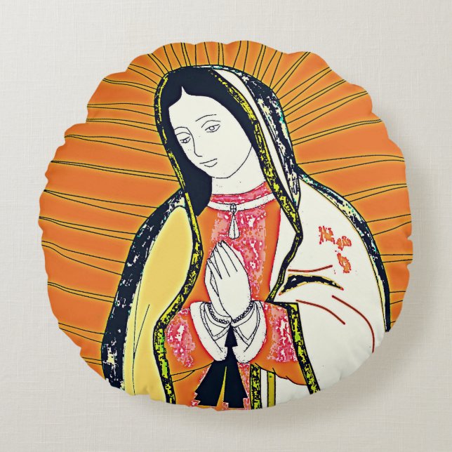 Coussins Ronds notre dame de guadalupe (Devant)